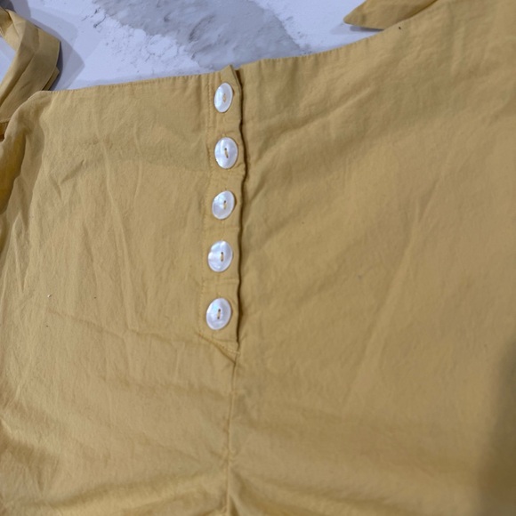 Free People Diggin This Skort High Rise Shorts Midi Skirt Women’s Small Yellow - Picture 8 of 12